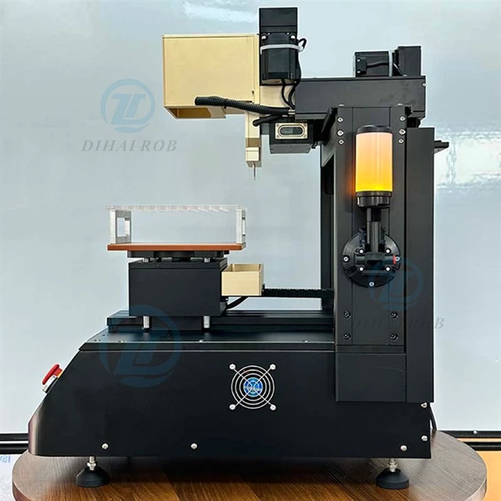 Semi-automatic Vape 5-needle CBD Heating Oil Filling Machine With Three-color Alarm Light